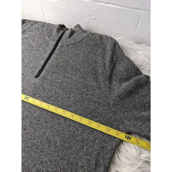 Bonobos Maide‎ Sweater Mens Golf Gray 1/4 Zip Mock Neck Long Sleeve Sz L Large - Picture 5 of 7